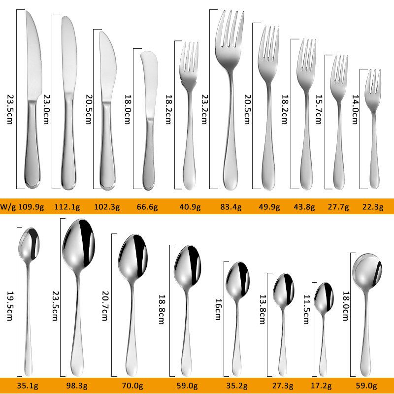Hight Quality Forks and Spoons Set Cutlery Fork Stainless Steel Gold Luxury Spoon Kitchen Cutelry silver Flatware Sets