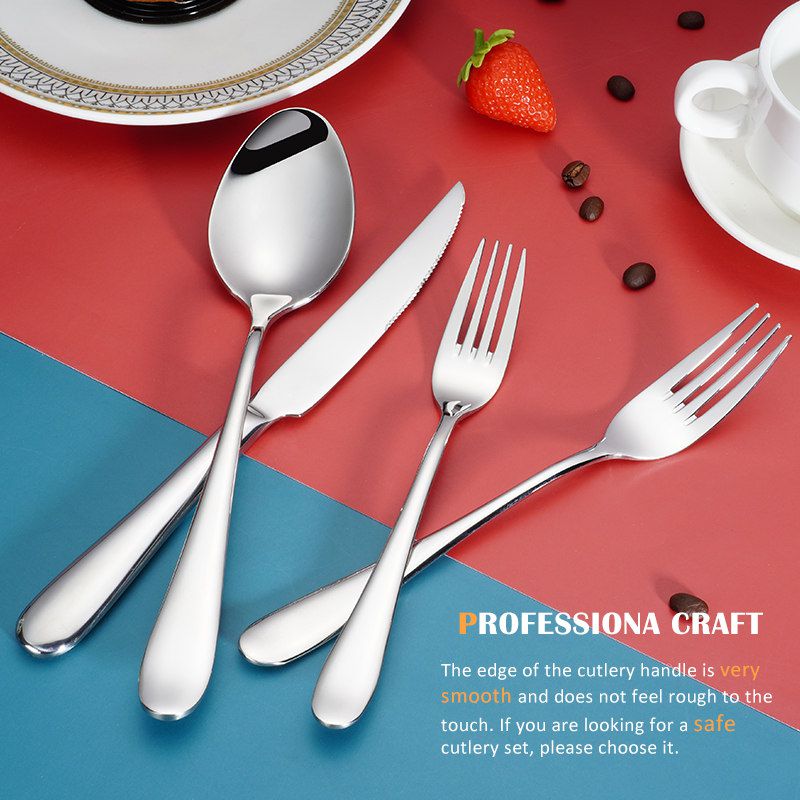 Hight Quality Forks and Spoons Set Cutlery Fork Stainless Steel Gold Luxury Spoon Kitchen Cutelry silver Flatware Sets