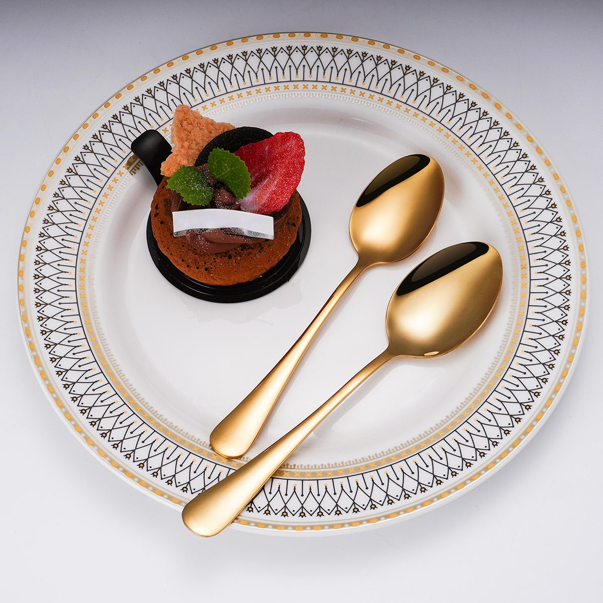 Gold Silverware Black Runcible Spoon Little Baby Food American Flatware Factory Manufacturer Supplier Knife And Fork