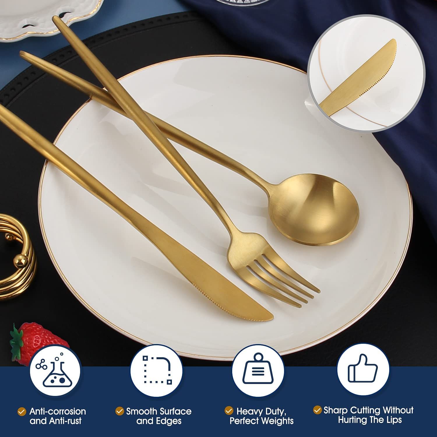 Bulk Silverware Flatware China Gold Stainless Cutlery Wholesale