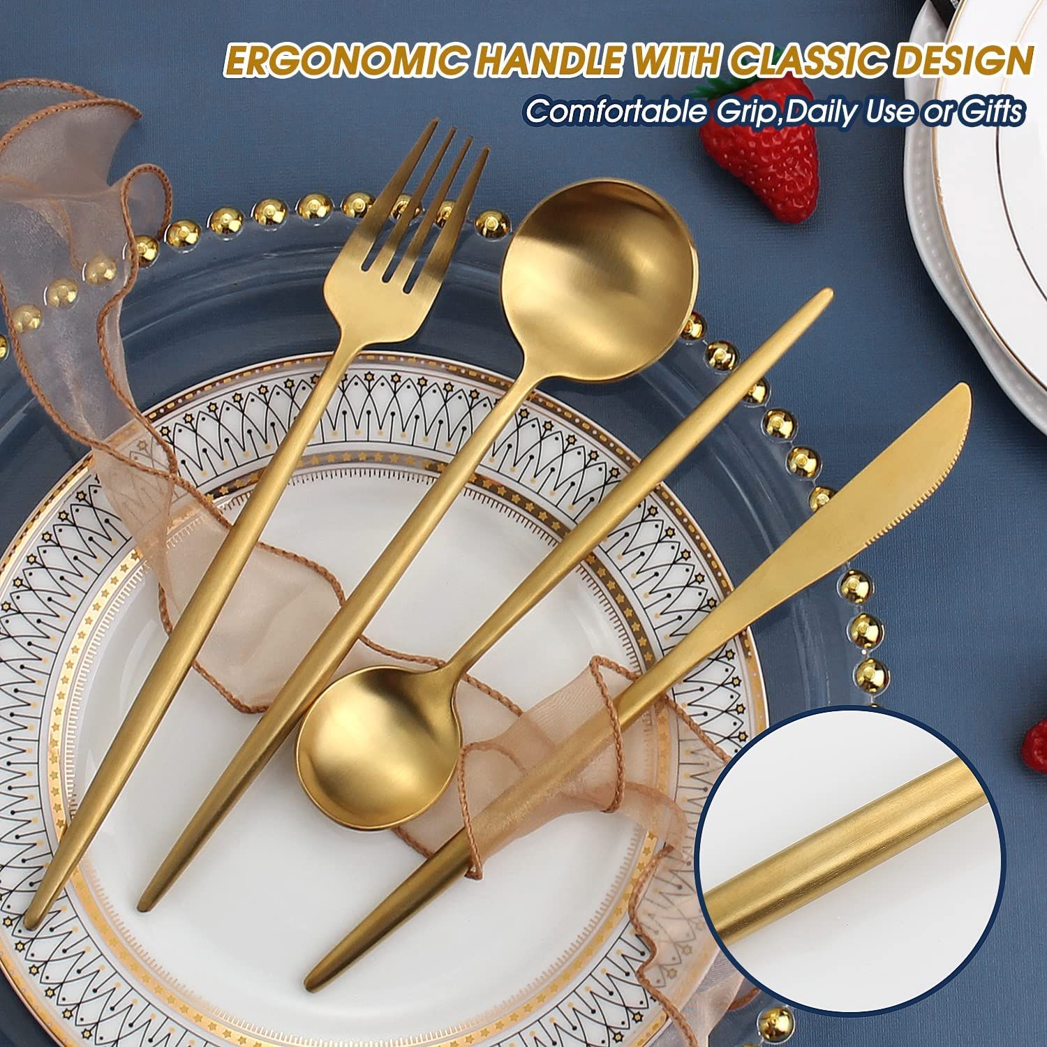 Bulk Silverware Flatware China Gold Stainless Cutlery Wholesale