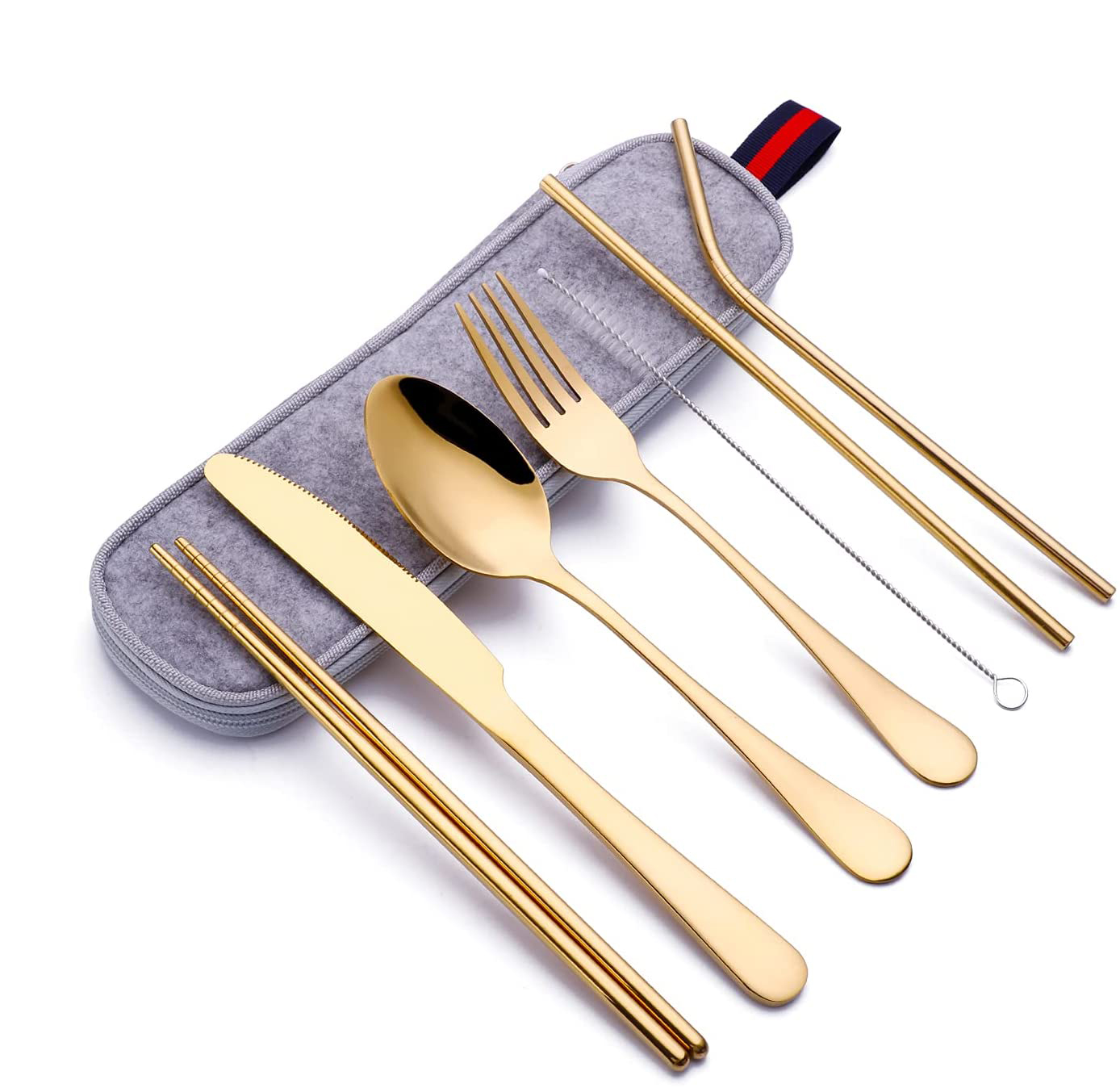 Bulk Silverware Flatware Travel Portable Gold Stainless China Cutlery Wholesale