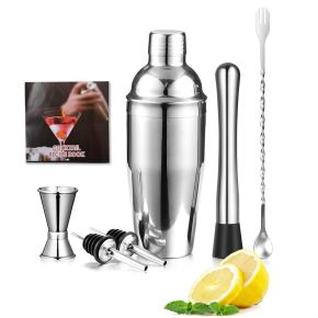 Bar Accessories Cocktail Shaker Jigger Kit Vodka Dispenser Equipment Stainless Steel Martini Home Copper Bell Bartender Set