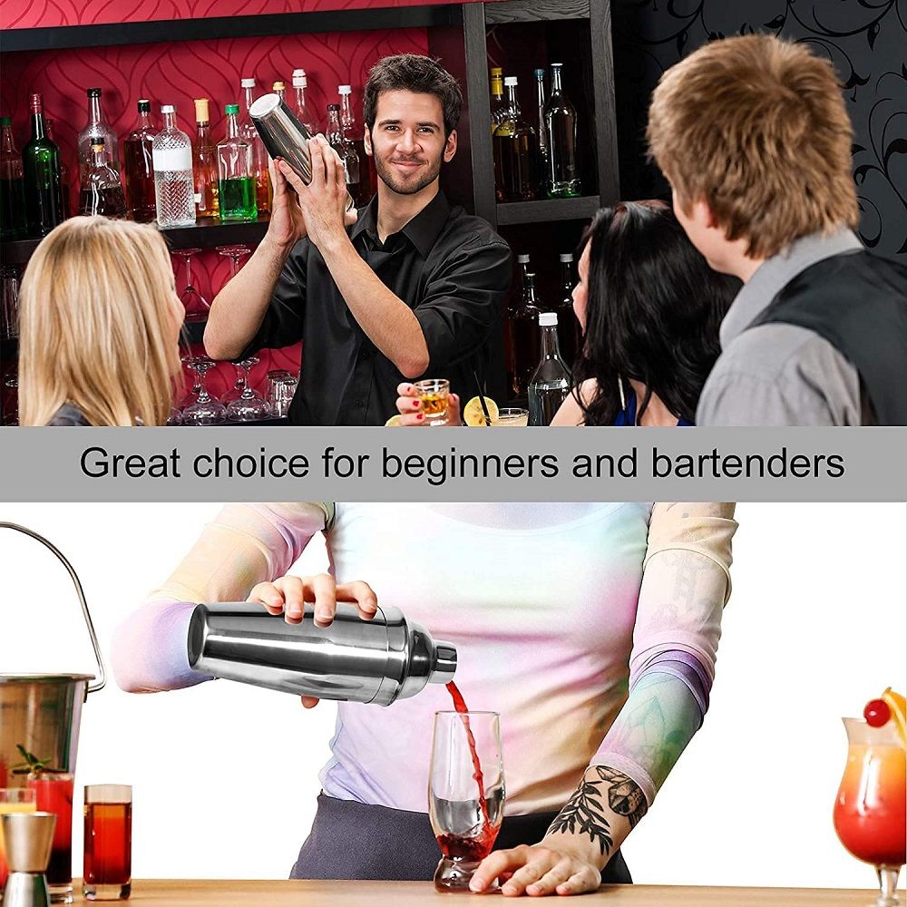 Bar Accessories Cocktail Jigger Stainless Steel Barware Tools Cocktail Shaker Professional Bartender Kit