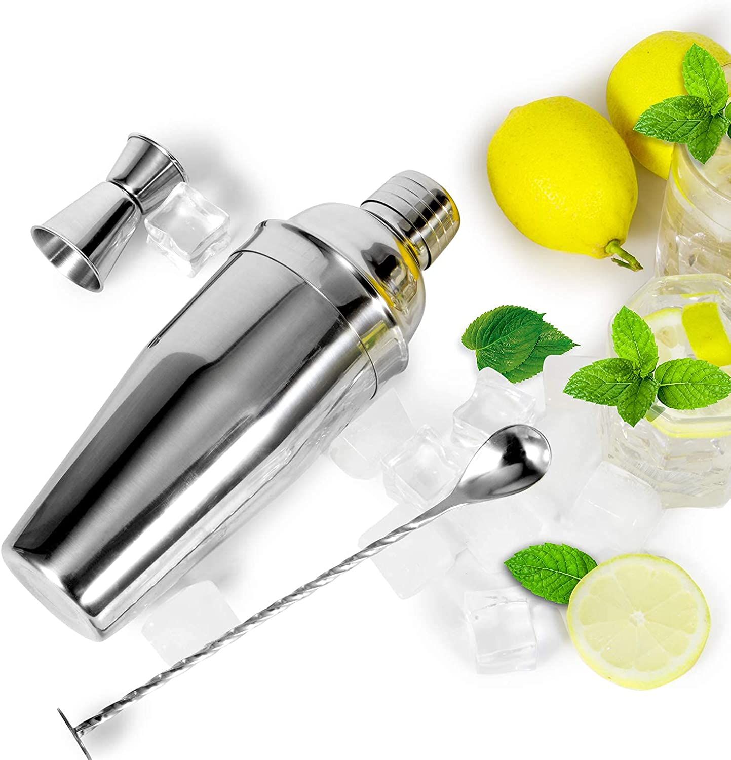 Bar Accessories Cocktail Jigger Stainless Steel Barware Tools Cocktail Shaker Professional Bartender Kit