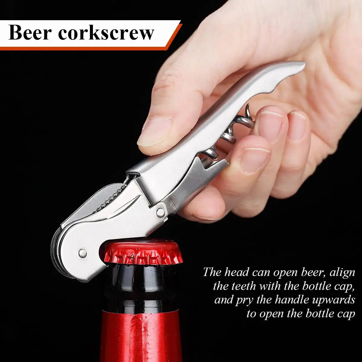 Waiter Bottle Openers High Quality Best Lever Stainless Steel Murano Red Wine Corkscrew