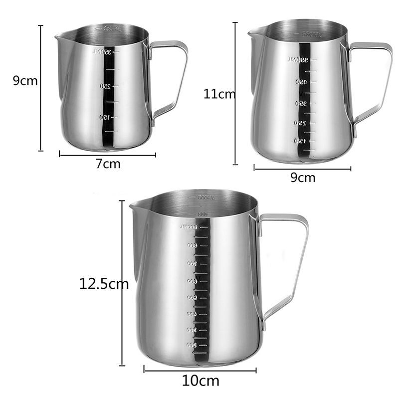 Custom Milk Frothing Pitchers Durable Stainless Steel Latte Art Coffee Milk Jug