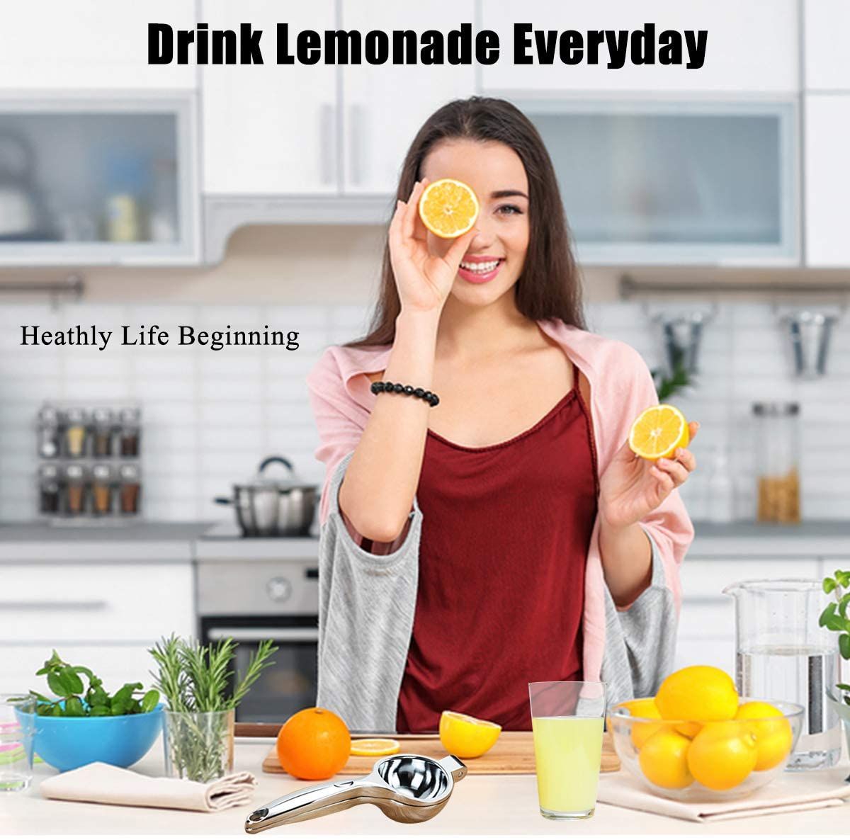 Kitchen Tools Aluminium Alloy Fruit 2 In 1 Hand Citrus Manual Stainless Steel Juicer Lemon Lime Squeezer