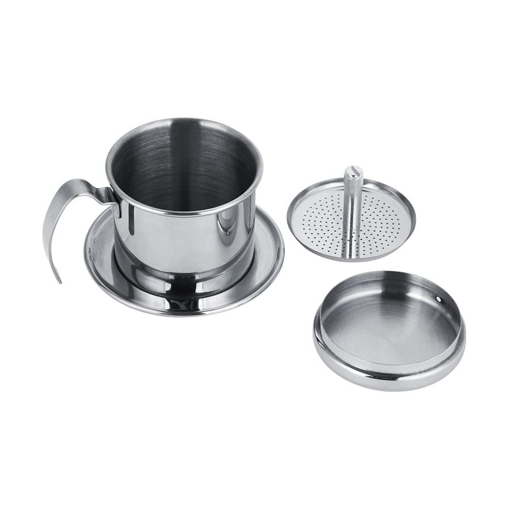 Portable Vietnam Coffee Phin Filter Storage Container Metal Stainless Steel Reusable Vietnamese Coffee Filter