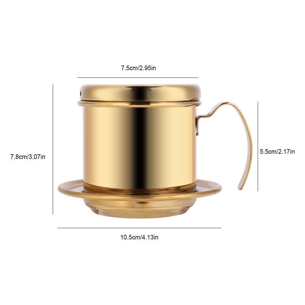 Portable Vietnam Coffee Phin Filter Storage Container Metal Stainless Steel Reusable Vietnamese Coffee Filter