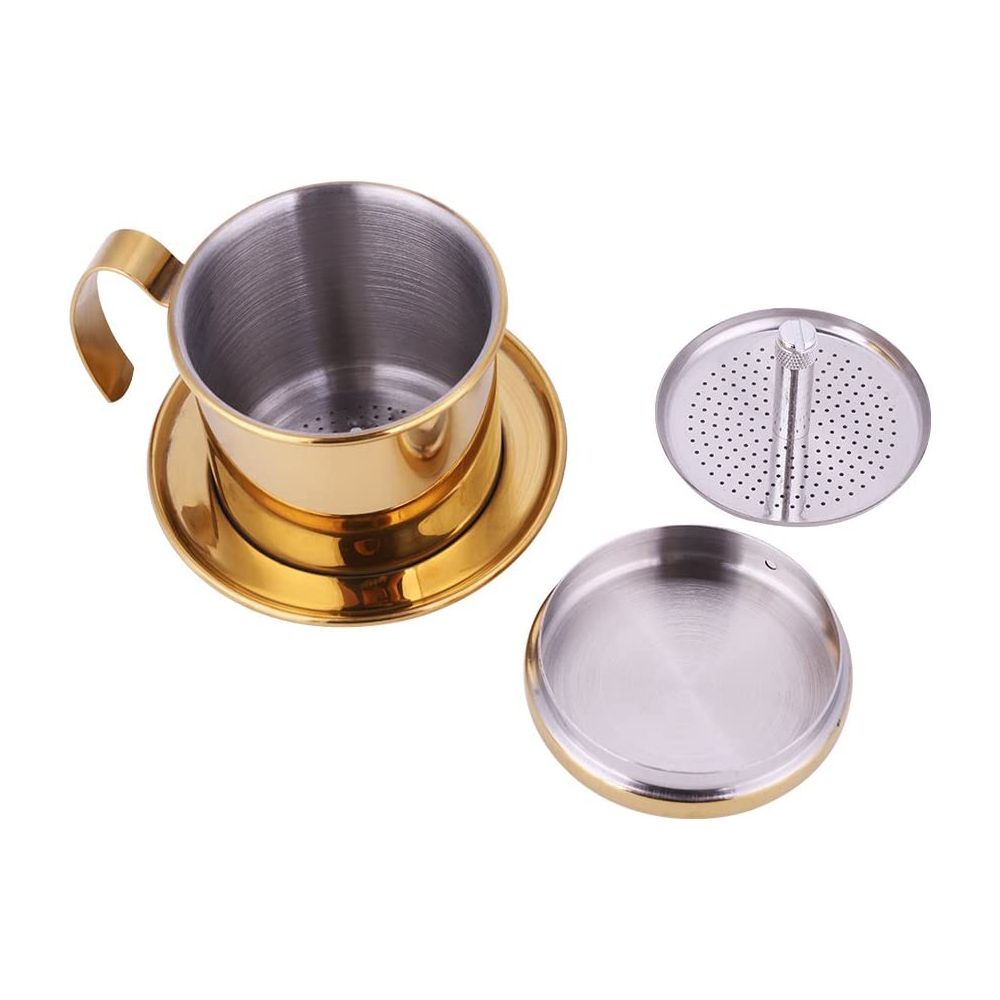 Portable Vietnam Coffee Phin Filter Storage Container Metal Stainless Steel Reusable Vietnamese Coffee Filter