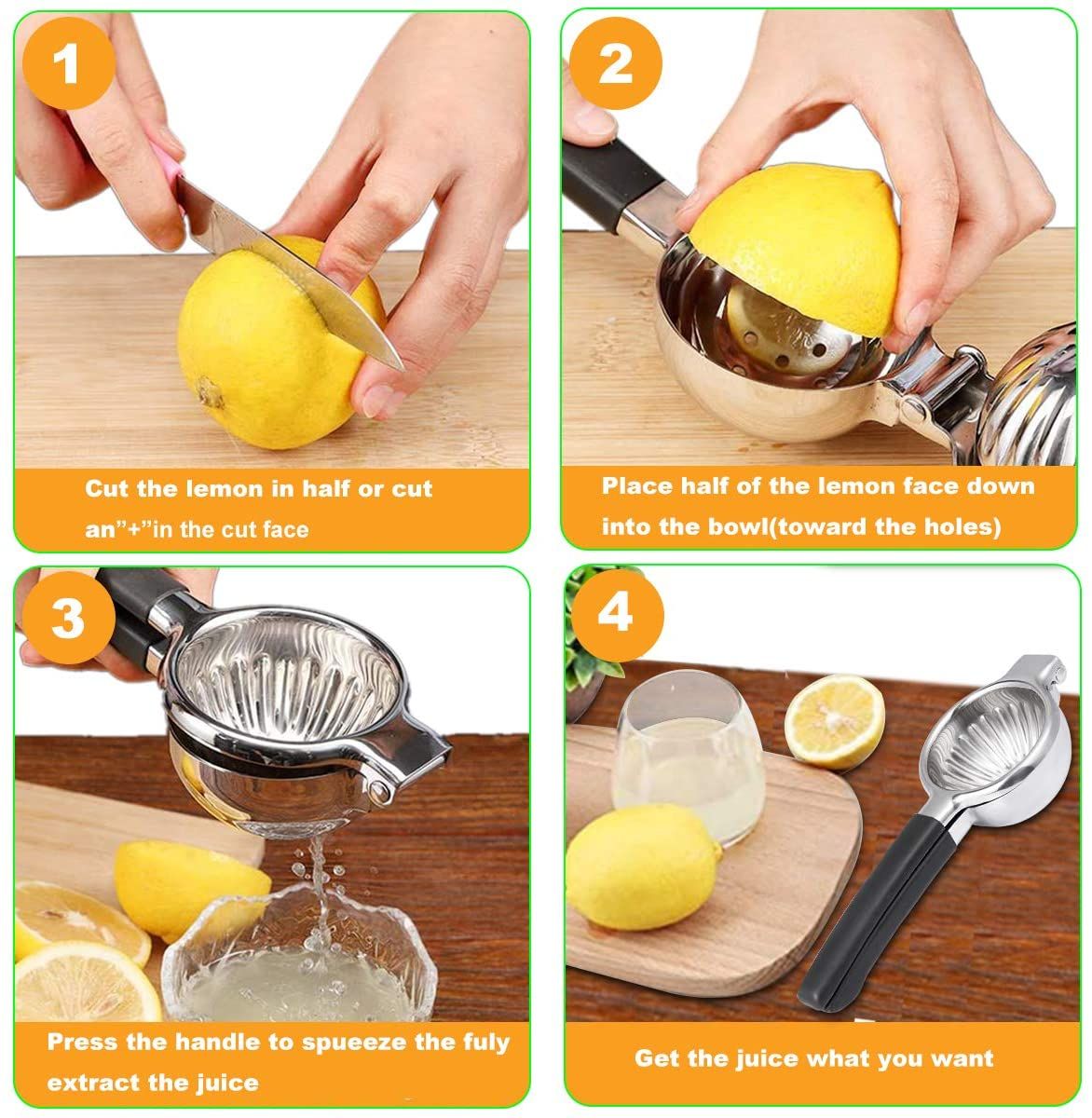 Juicer Fruit Stainless Steel Manual Lime Paste Orange Silicone Citrus Handheld Press Kitchen Tools Accessories Lemon Squeezer