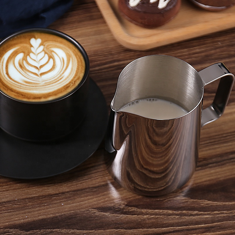 Custom High Grade Classic Design Colored Latte Cup Barista Stainless Steel Milk Cup