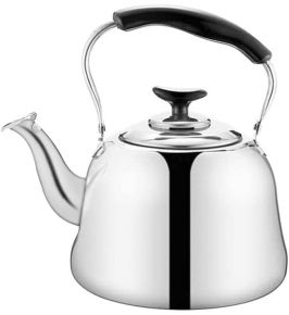 Metal Stovetop Tea Pot Water Boiler With Plastic Handle Camping Hotel Stainless Steel Arabic Pour Over Drip Hand Coffee Kettle