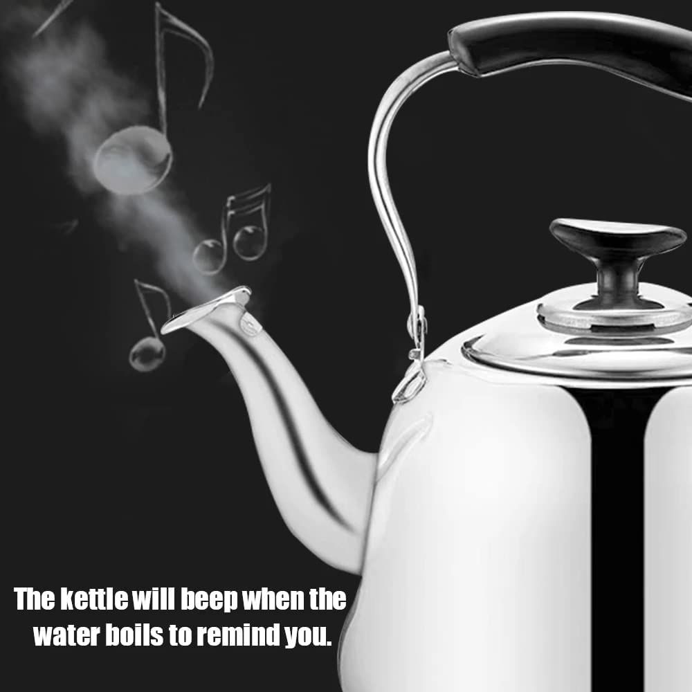 Metal Stovetop Tea Pot Water Boiler With Plastic Handle Camping Hotel Stainless Steel Arabic Pour Over Drip Hand Coffee Kettle