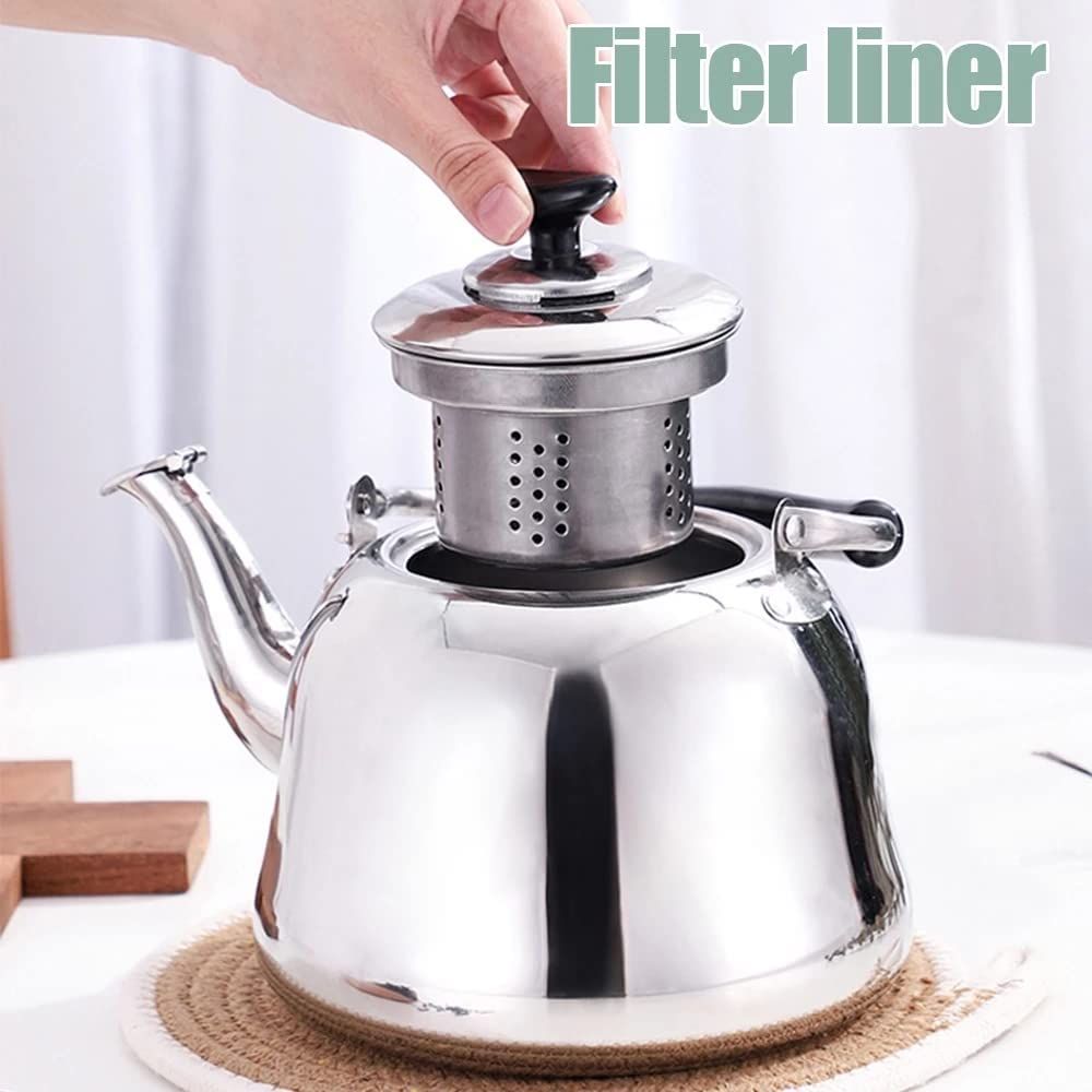 Metal Stovetop Tea Pot Water Boiler With Plastic Handle Camping Hotel Stainless Steel Arabic Pour Over Drip Hand Coffee Kettle