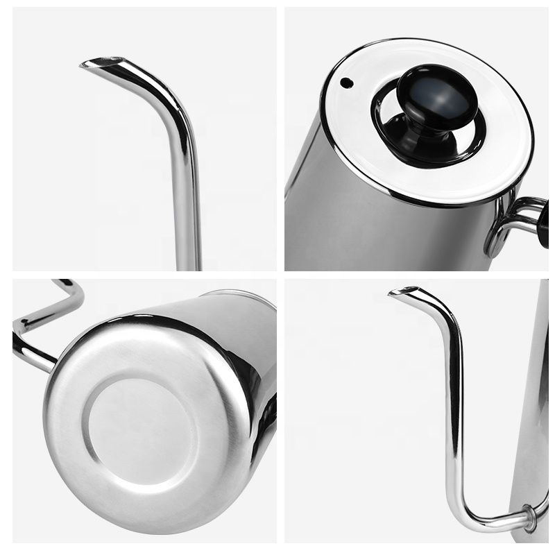 700ml Long Narrow Spout Drip pot 304 Stainless Steel Coffee Kettle for coffee Kettle