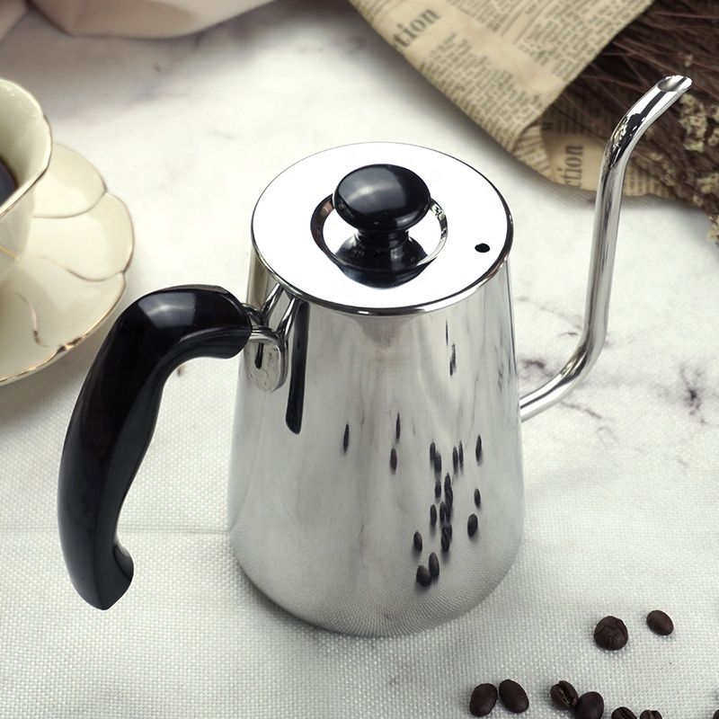 700ml Long Narrow Spout Drip pot 304 Stainless Steel Coffee Kettle for coffee Kettle