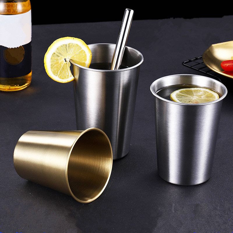 Wholesale Travel Water Tumbler Beer Cocktail Mojito Mint Julep Stainless Steel Pint Cup