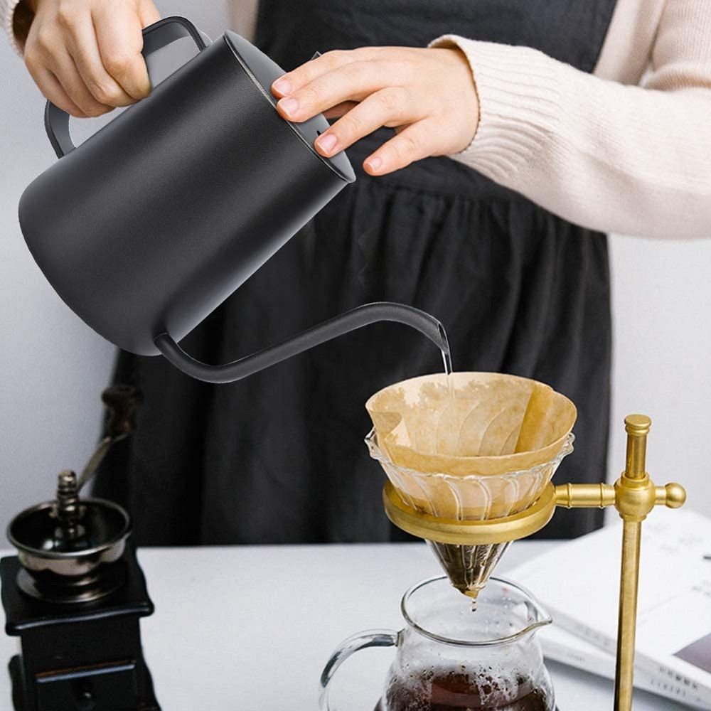 Pour Over Gooseneck Pot Stainless Steel Drip Espresso And Tea Maker Water Brewing Coffee Kettle