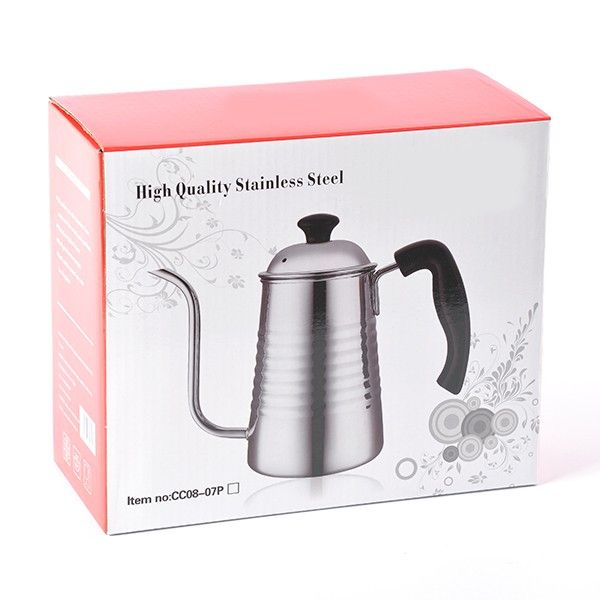 New style sets sanitation food grade material 700ml Stainless steel brewing coffee drip kettle