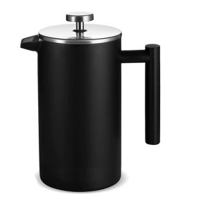 Wholesale Black Stainless Steel Coffee Maker Pot Portable Travel Cafetiere Custom Unique Double Wall French Press