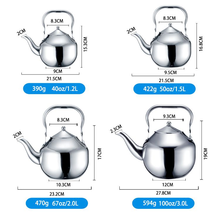 Tea Kettle Stovetop Whistling Teakettle Classic Teapot Stainless Steel Tea Pots