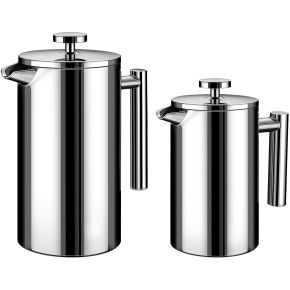 Stainless Steel 304 Double Wall Custom Modern Insulated Metal French Press Coffee Maker Pot