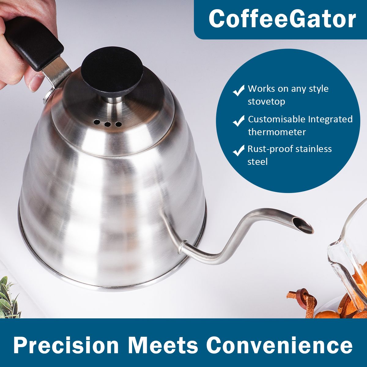 Hot Sale Pour Over Hand Drip Pot Black With Lid Home Hotel Stainless Steel Cloud Gooseneck Coffee Kettle