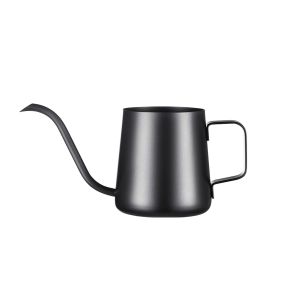 Manual Pour Over Hand Drip Pot Black Stainless Steel Spout Long Mouth Hotel Gooseneck Coffee Kettle