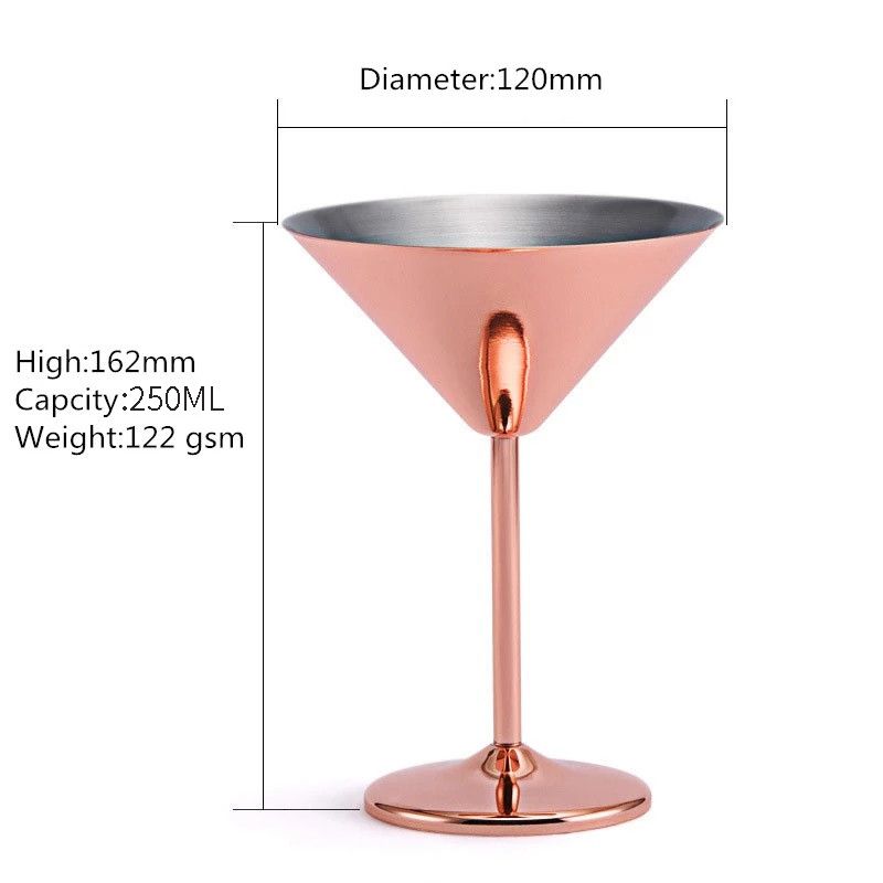 Wholesale Unique Stemless Stainless Steel Champagne Goblet Custom Modern Wedding Red Wine Colored Metal Wine Glass