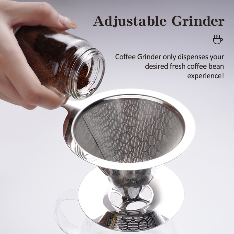 Manual Adjustment Coffee Bean Mill Stainless Steel Ceramic Burs Plastic Hand Crank Portable Espresso Coffee Grinder