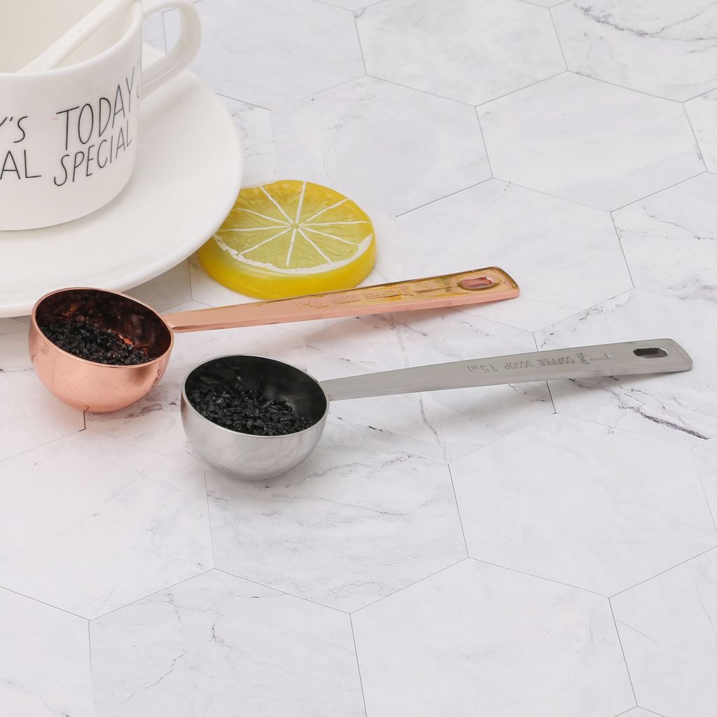 Kitchen 15ml 30ml Single Scoop Wholesale Unique Stainless Steel 304 Rose Gold Mini Baking Food Coffee Metal Measuring Spoons