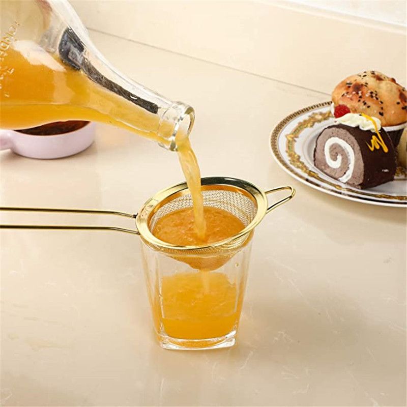 Kitchen Bar Accessory Tool Metal Stainless Steel Loose Tea Flour Cocktail Bar Fine Round Cone Wire Mesh Strainer