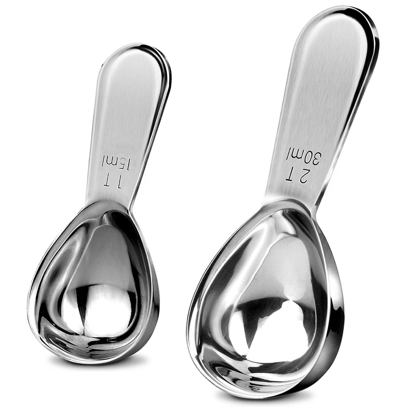 High Quality Metal Measuring Ice Spoon Single Unique Bulk Stainless Steel 304 Gold Espresso Coffee Bean Scoop